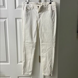 White House Black Market White Ankle Jeans